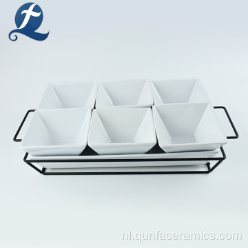 Modern Vierkant Servies Diner Mini Keramische Soep Salad Plate Sets